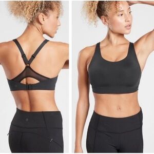 Athleta Advance High Impact Sports Bra Size 32DD In Black